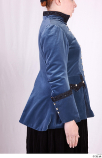  Photos Woman in Historical Dress 98 18th century blue jacket historical clothing upper body 0009.jpg